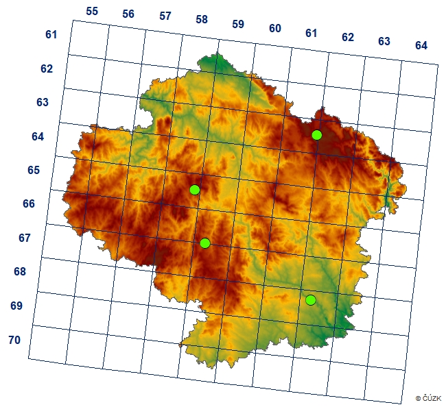 Mapa výskytu - lodinka poppeiho - Adoristes poppei