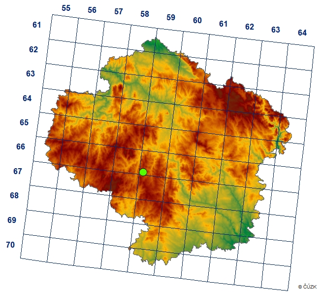Mapa výskytu - pavonožka - Belba sp.