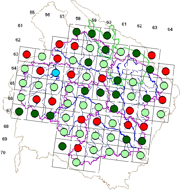 Mapa výskytu - šoupálek krátkoprstý - Certhia brachydactyla