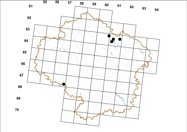 Mapa výskytu - ostroústka drsná - Columella aspera