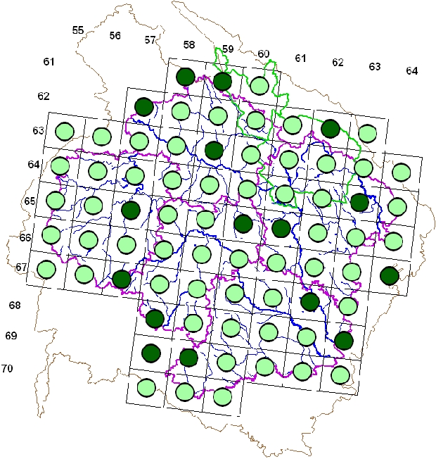 Mapa výskytu - kukačka obecná - Cuculus canorus