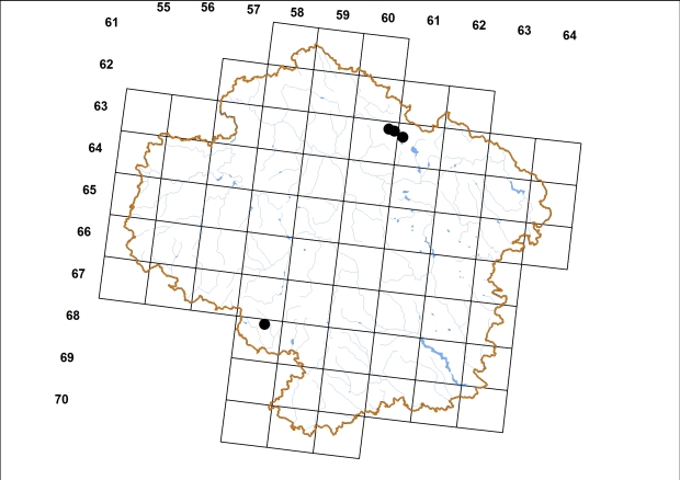 Mapa výskytu - slimáček lesní - Deroceras praecox