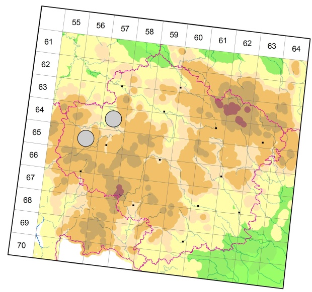 Mapa výskytu - střevlíček - Dolichus halensis