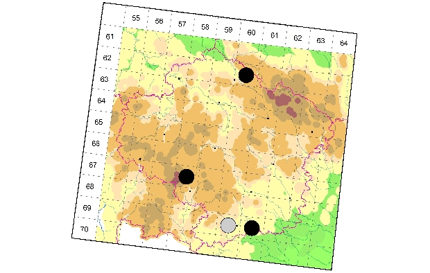 Mapa výskytu - rákosníček - Donacia crassipes