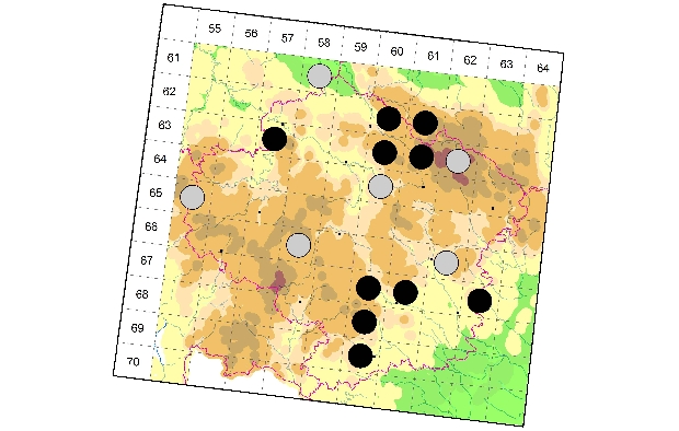 Mapa výskytu - rákosníček - Donacia simplex