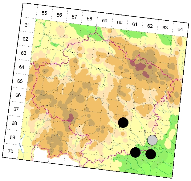 Mapa výskytu - skálovka brýlová - Drassyllus pumilus