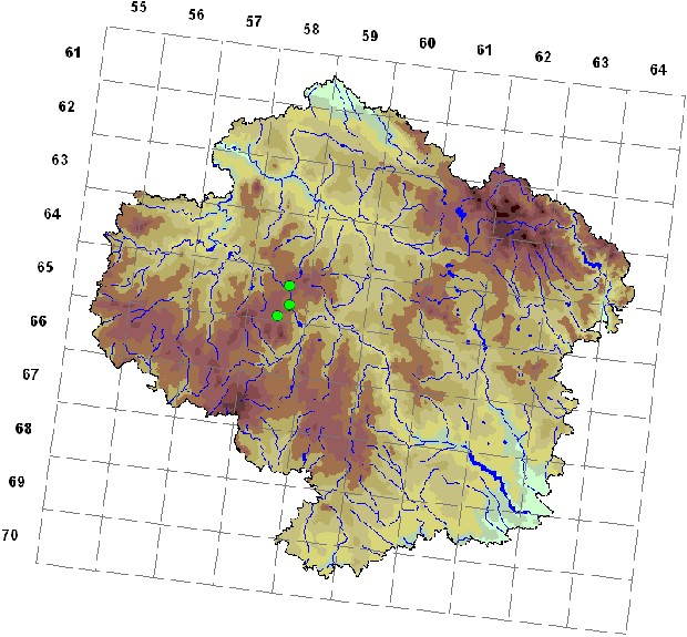 Mapa výskytu - voskovka bažinná - Hygrocybe helobia