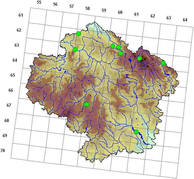 Mapa výskytu - beruška německá - Ligidium germanicum