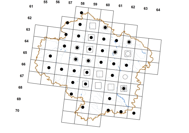 Mapa výskytu - plovatka bahenní - Lymnaea stagnalis