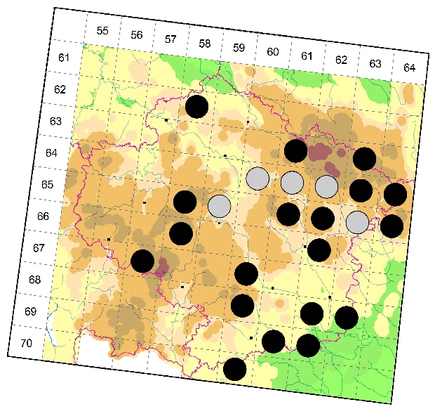Mapa výskytu - tesařík tesaříkovitý - Pachytodes cerambyciformis