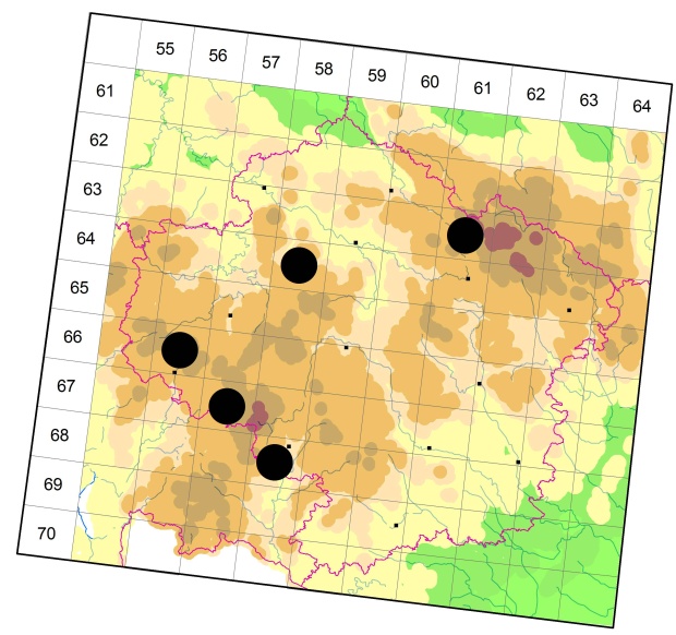 Mapa výskytu - střevlíček - Patrobus assimilis