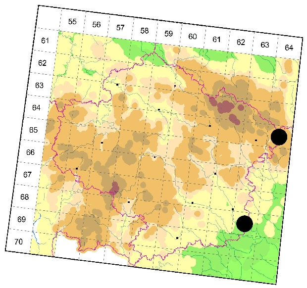 Mapa výskytu - tesařík - Strangalia attenuata