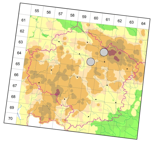 Mapa výskytu - střevlíček - Thalassophilus longicornis